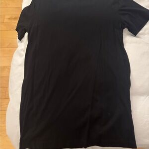 Aritzia Black Short-Sleeve Tee Dress